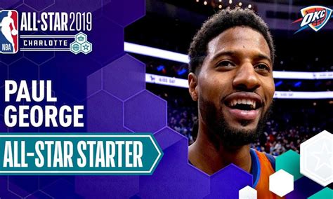Paul George 2019 All Star Starter 2018 19 Nba Season Basketball