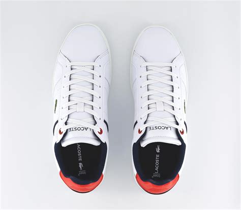 Lacoste Europa Pro Trainers White Navy Mens Trainers