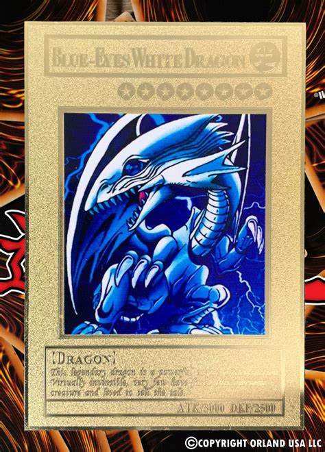Usa Seller Yugioh Blue Eyes White Dragon Custom Metal Card Golden Cards Other Yu Gi Oh Tcg Items