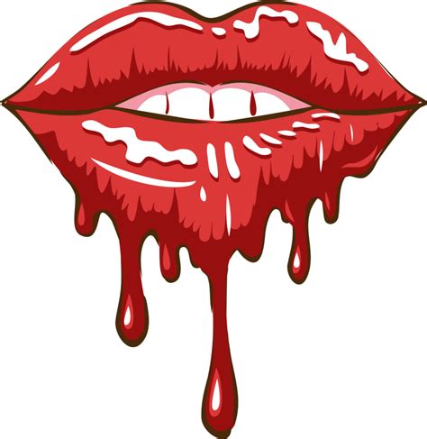 Free Dripping Lips Png Graphic Clipart Design PNG With Transparent Background