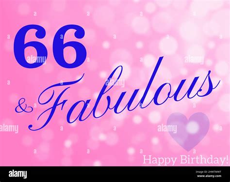 66th Birthday Card Wishes Illustration Stock Photo Alamy