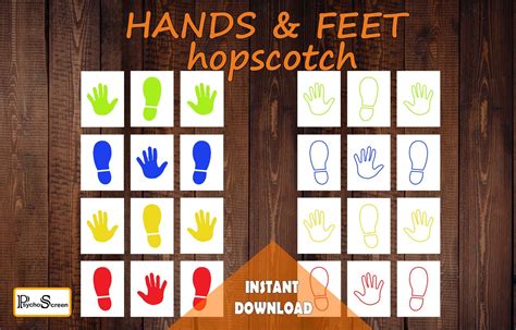 Hands Shoe Steps Sensory Path Hopscotch For Hands And Feet Etsy Artofit
