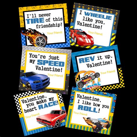 Buy 2 Sets Get 1 Free Set Hot Wheels Valentines Day Card Instant
