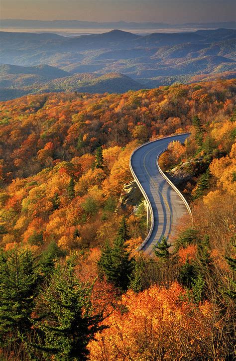 Blue Ridge Parkways Linn Cove Viaduct In Autumn Photograph By Kevin