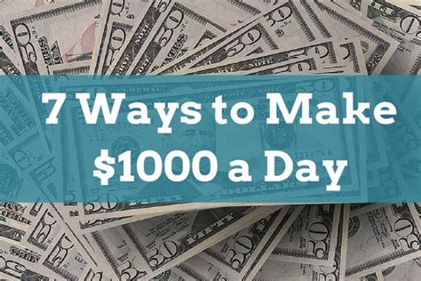 7 Ways You Could Be Making 1000 A Day Online And Offline Moneypantry