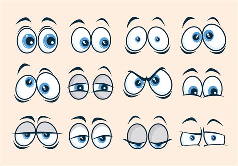 Colección De Dibujos Animados De Ojos 367393 Vector En Vecteezy