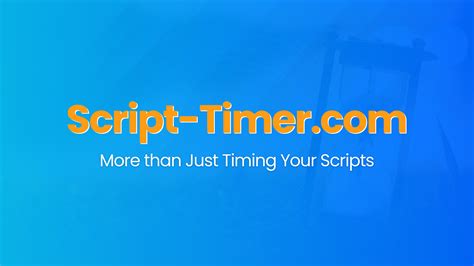 Script Timer More Than Just Timing Your Scripts Script Timer