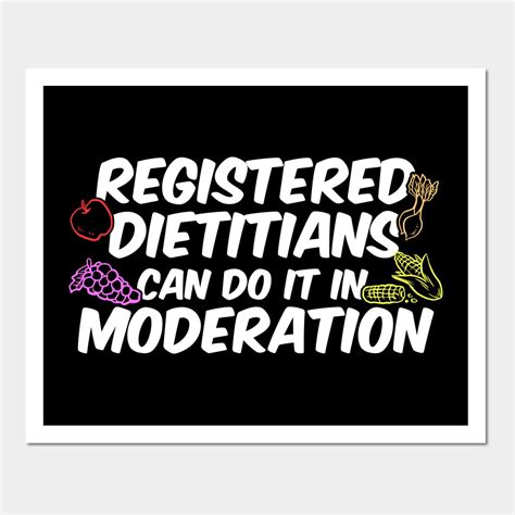 Registered Dietitian Rd Moderation Nutritionist Rdn Da1 Graphic Wall And Art Print Dietician