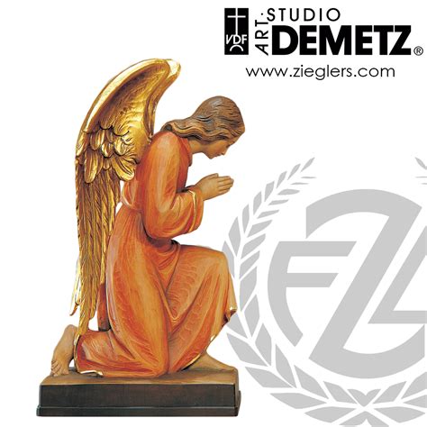Kneeling Angel Statue 2 Sizes Linden Wood 1260 Crafted In Italy