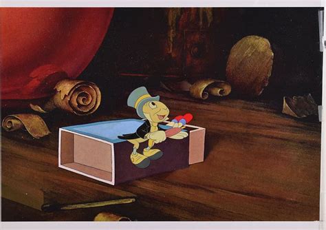 Jiminy Cricket Original Production Cel From Pinocchio Walt Disney
