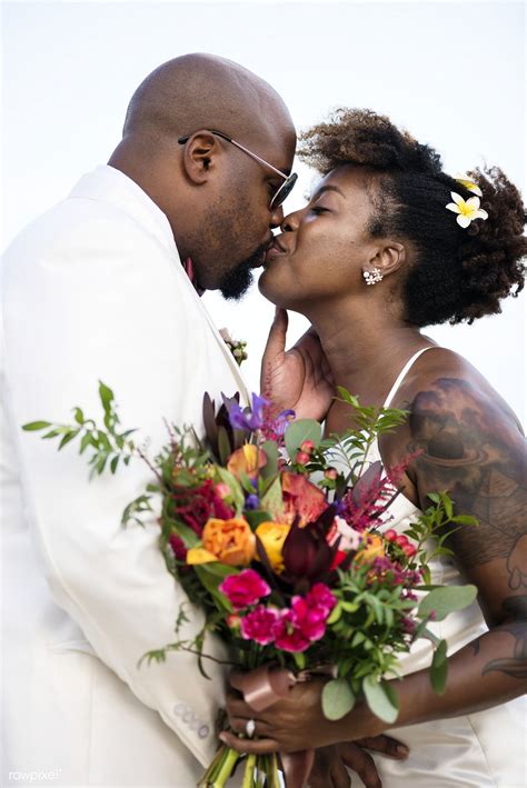 African American Couples Wedding Day Premium Image By