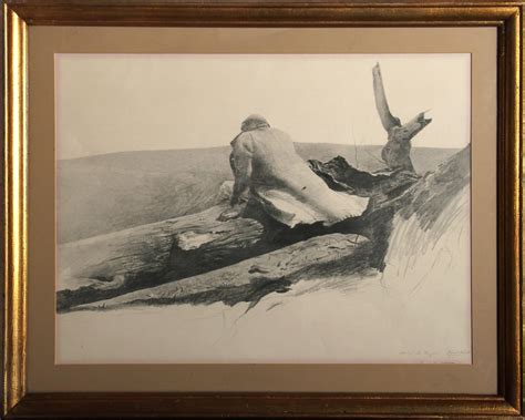 Andrew Wyeth Study Offset Lithograph
