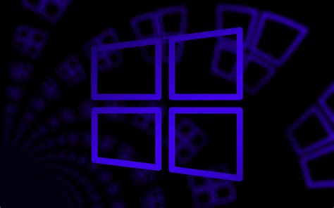 Download Wallpapers 4k Windows 10 Dark Blue Logo Dark Blue Abstract