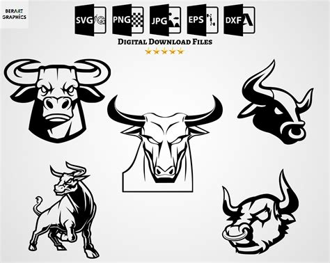 30 Bull Svg Bundle Angry Bull Svg Bull Cut Files Bull Cricut Svg