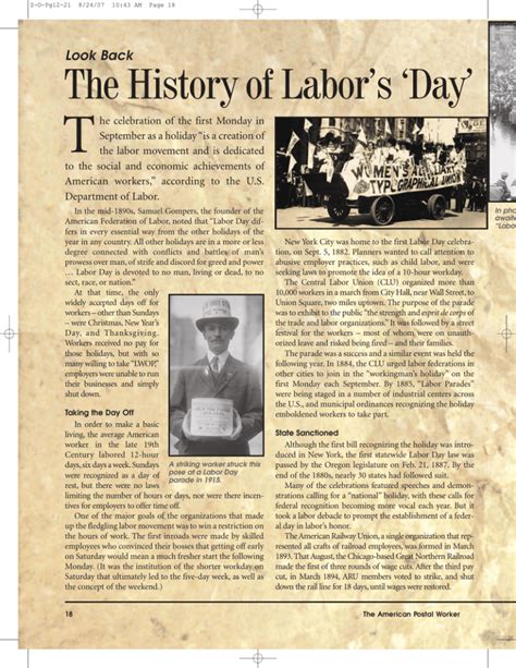 The History Of `labor`s Day`
