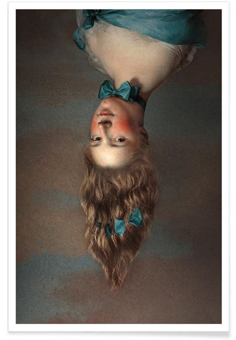 upside down girl póster juniqe