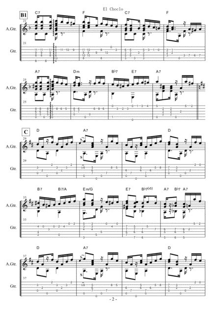 El Choclo Fingerstyle Guitar Free Music Sheet
