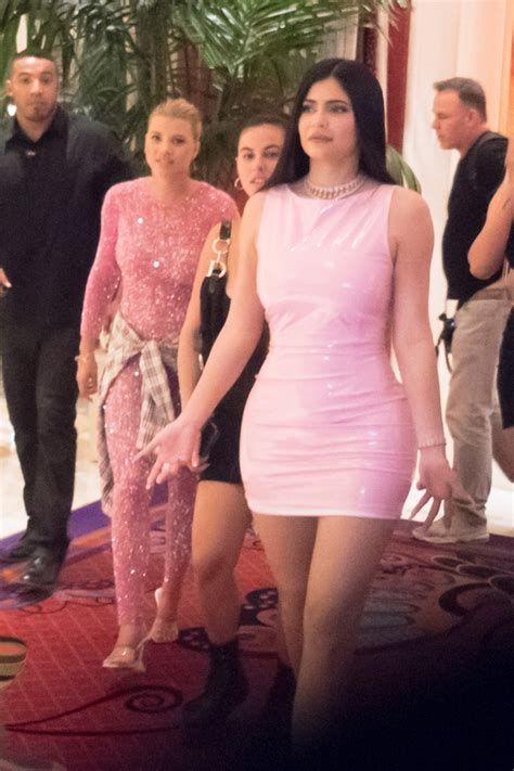 Kylie Jenner Wears Pink Latex Dress For Sofia Richies Birthday Party