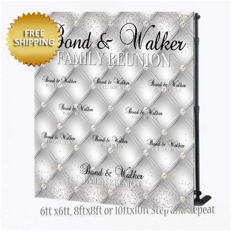 Looking for step and repeat template fresh 41 awesome collection step and repeat? Family Reunion Tufted Step and Repeat Backdrop | Backdrops, Diy photo booth, Banner design