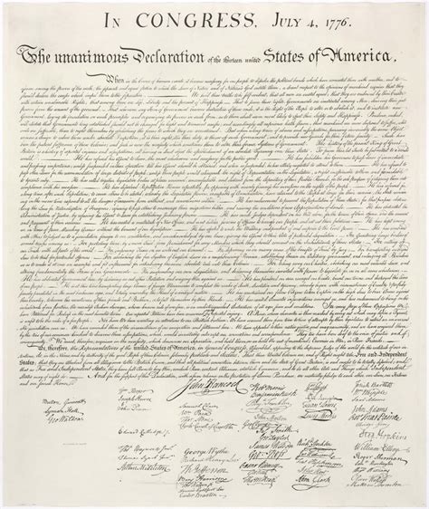 United States Declaration Of Independence June 11 1776 Important
