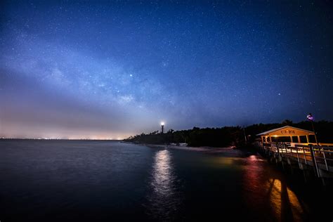 The Milky Way Over The Sanibel Lighthouse As Seen From The Flickr