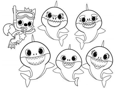 Search through more than 50000 coloring pages. Baby Shark Family Coloring Page - Free Printable Coloring ...