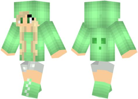 Slime Girl Minecraft Skin Water Melon Free Transparent Png Download