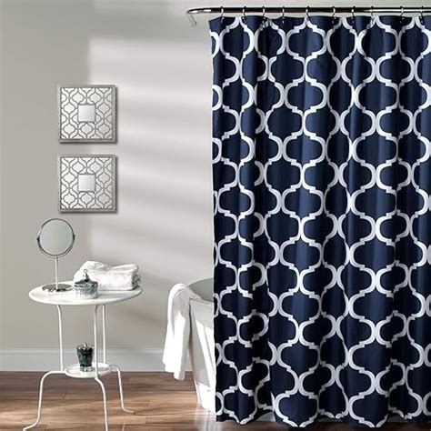 Navy Shower Curtain Houzz Home Design Decorating And Renovation