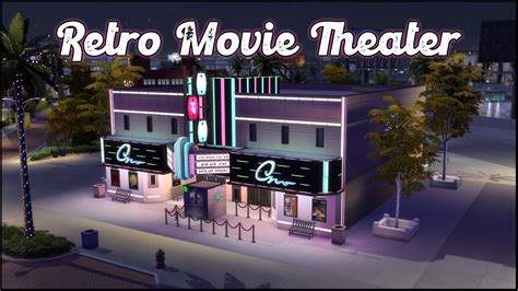 Retro Movie Theater The Sims 4 Speed Build No Cc Youtube