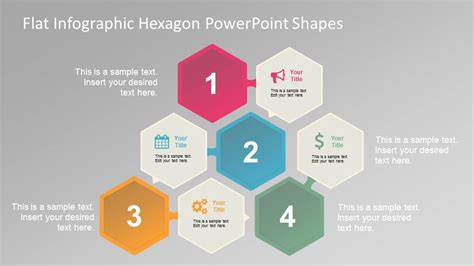 Flat Infographic Hexagonal PowerPoint Shapes SlideModel