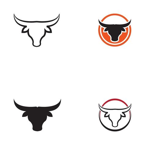 Bull Head Logo And Symbol Illustration Free Vector Art Vector Art Art
