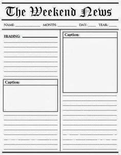 Here's how to teach kids to write newspaper articles. blank newspaper template for kids printable | Homework Help | Newspaper article template ...