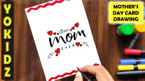 How To Draw Mothers Day Card Mothers Day Drawings Youtube