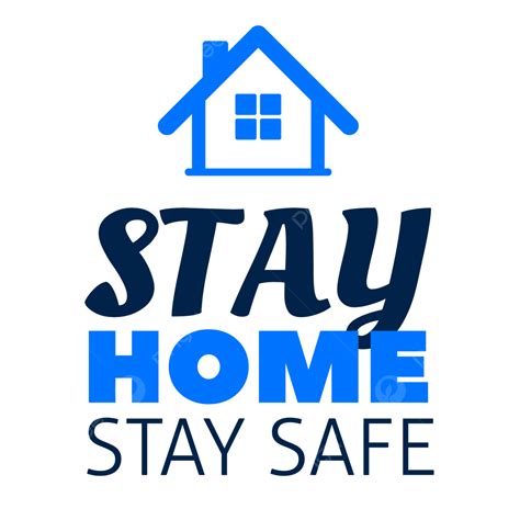 Stay At Home Clipart Vector Stay Home Blue Vector Clipart Design Stay