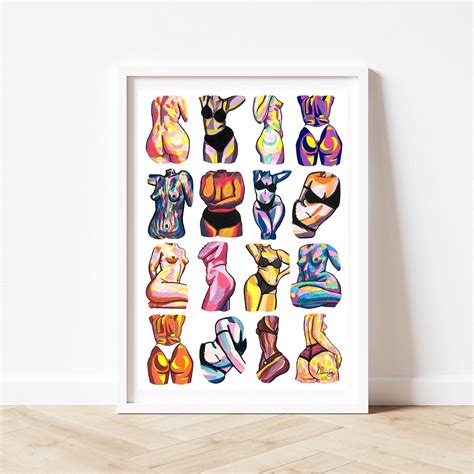 Multi Babe Nude Poster Empowering Nude Art Body Positive Etsy My XXX