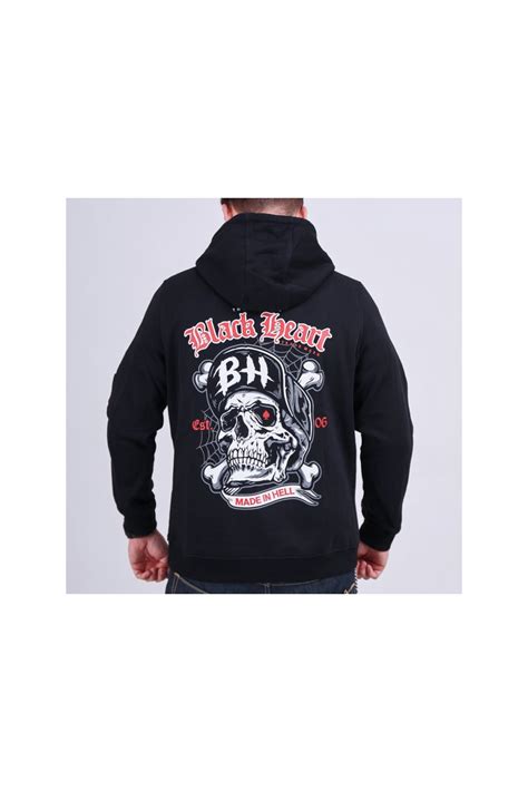 Pánská Mikina Black Heart Bones Hoodie Legalshopcz