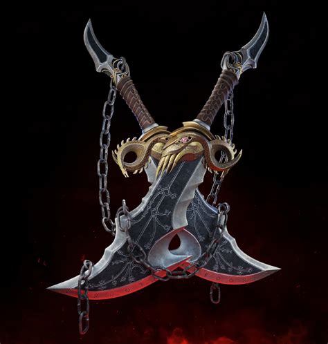 Artstation Blades Of Chaos Sergey Inyakin Kratos God Of War God