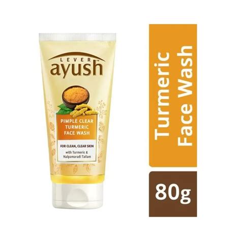Lever Ayush Anti Pimple Turmeric Face Wash 80g