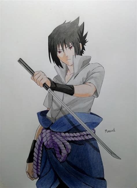 Sasuke Uchiha Pencil Drawing Pencilman Drawings And Illustration
