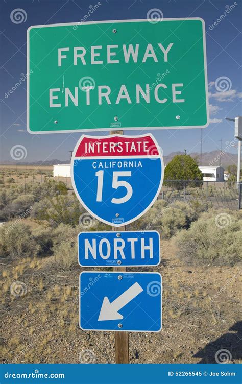 Us Interstate 15 Road Sign Leaving Las Vegas Nv Stock Image Image Of
