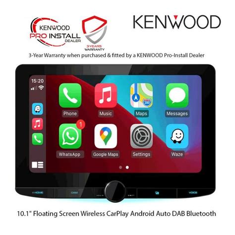 Kenwood Dmx9720xds 101 Screen Wireless Carplay Android Auto Dab Bt