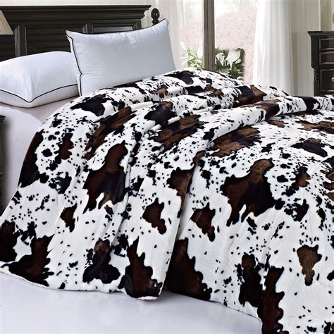 Animal Nature Faux Fur And Sherpa Backing Blankets Western Bedroom