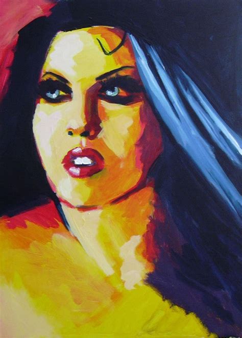 Amy Amy Villainous Frau Gesicht Malerei Malerei Acrylmalerei Portrait