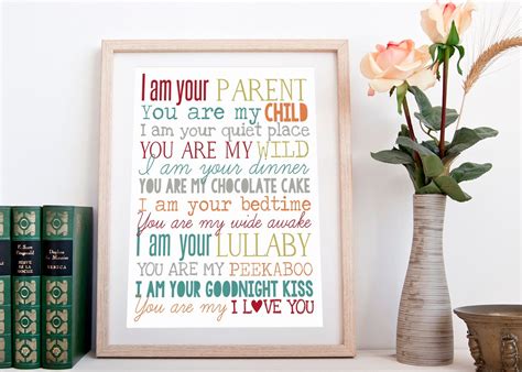 I Am Your Parent You Are My Child Print Etsy