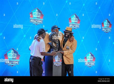 August 3rd 2019 Ed Reed His Presenter And Ray Lewis During The Pro