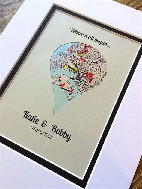Don't be stressed to find out the right valentines day gifts for him. Where it all began... Personalized Map Gift. Reminiscing ...