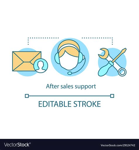 After Sales Support Concept Icon Royalty Free Vector Image