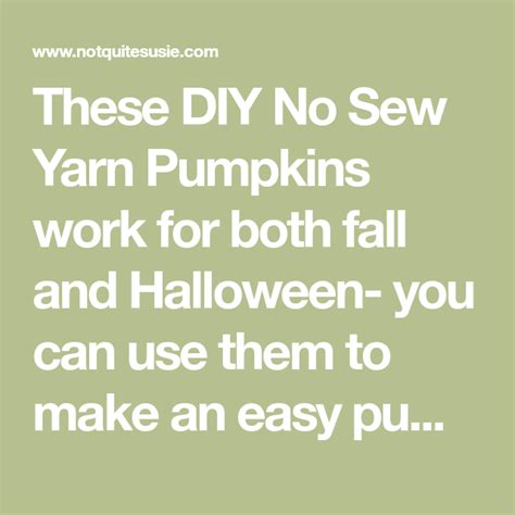 Easy Diy Yarn Pumpkins No Sew Pumpkin Garland Pumpkin Garland