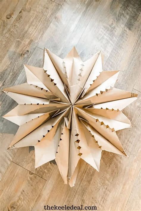 How To Make Brown Paper Bag Snowflakes Cheap And Easy The Keele Deal