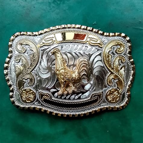 1 Pcs Big Size 13895mm 1306g Lace Gold Chicken Cowboy Metal Belt